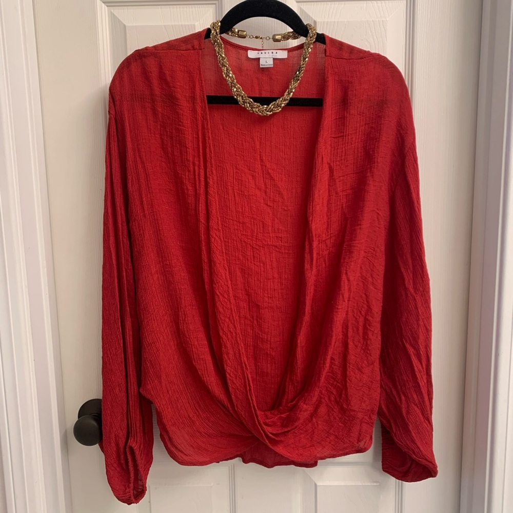Oversized Wrap Top